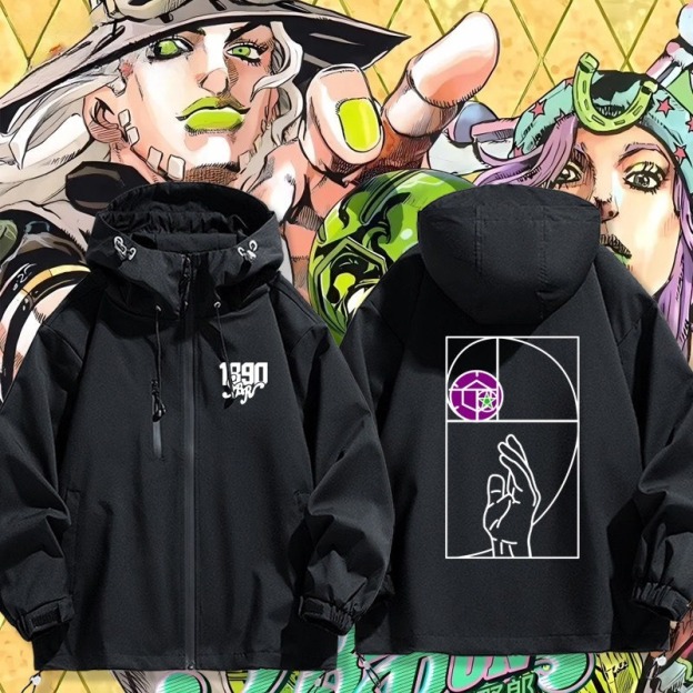 JOJO的奇妙冒險飆馬野郎周邊 男女同款秋冬衝鋒衣