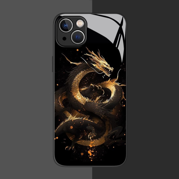 國潮黑龍新款高清全包防摔玻璃殼-CASEZONE