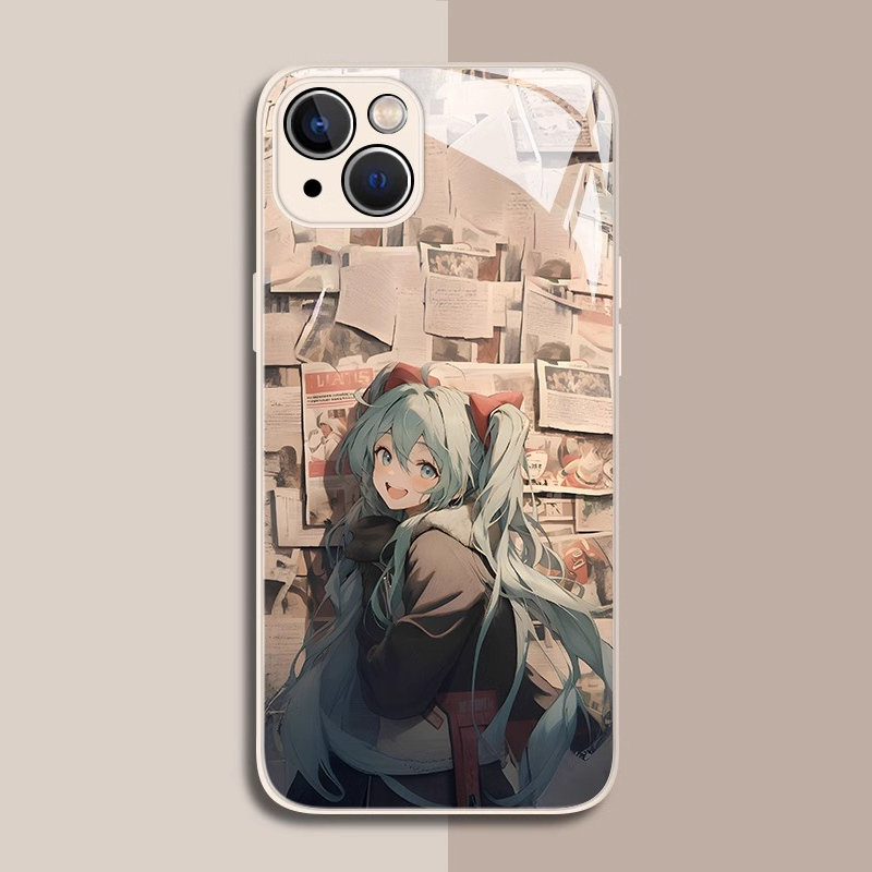 初音未來新款高清全包防摔玻璃殼-CASEZONE