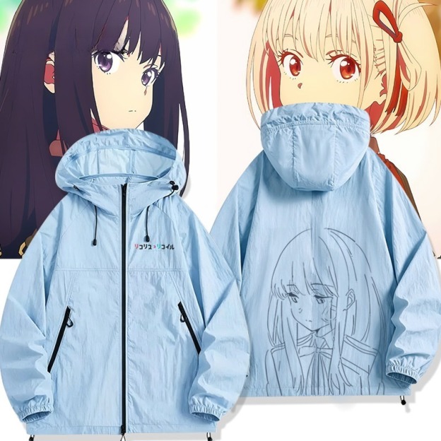Lycoris Recoil莉可麗絲千束瀧奈周邊 男女輕薄透氣防曬服外套