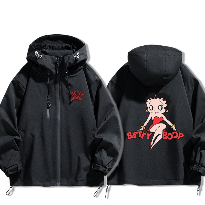 Betty Boop貝蒂娃娃周邊 男女同款秋冬衝鋒衣