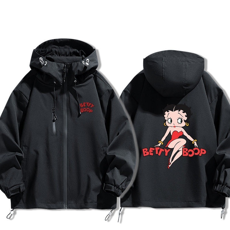 Betty Boop貝蒂娃娃周邊 男女同款秋冬衝鋒衣