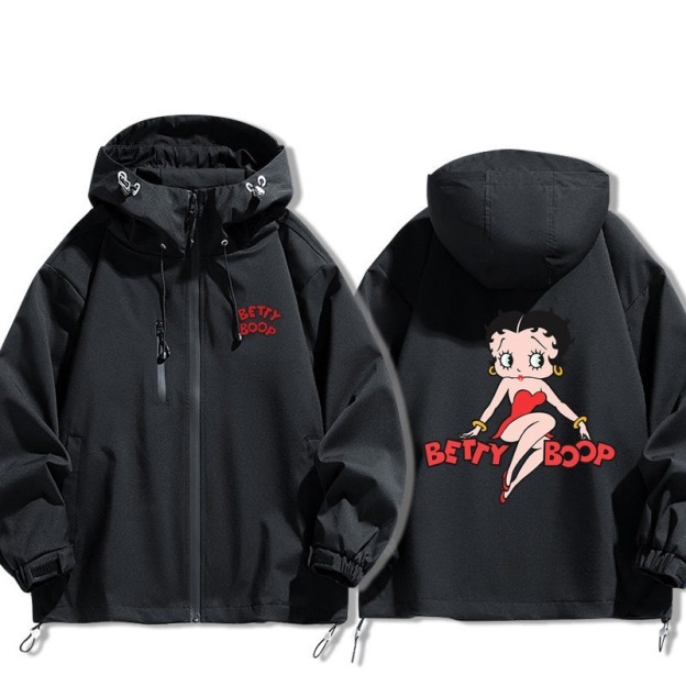 Betty Boop貝蒂娃娃周邊 男女同款秋冬衝鋒衣