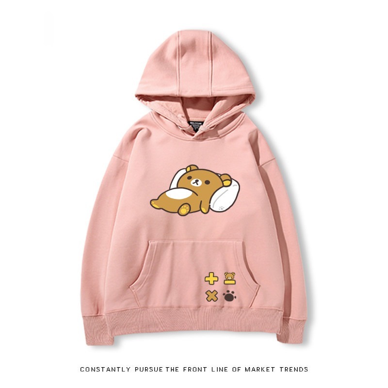 拉拉熊 秋冬新款 親子情侶裝連帽衛衣