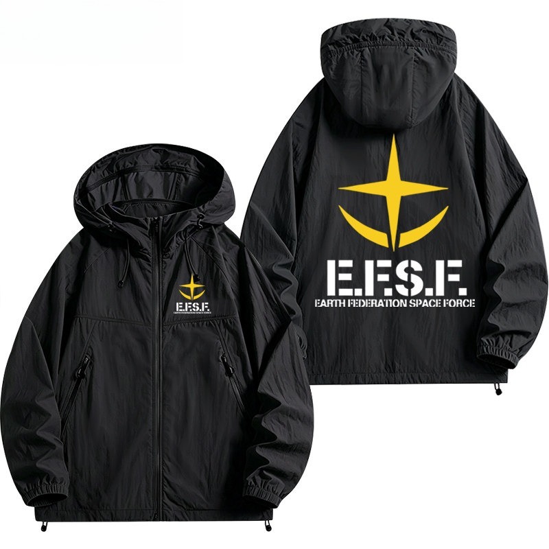 機動戰士鋼彈EFF地球聯邦軍 男女輕薄透氣防曬服外套