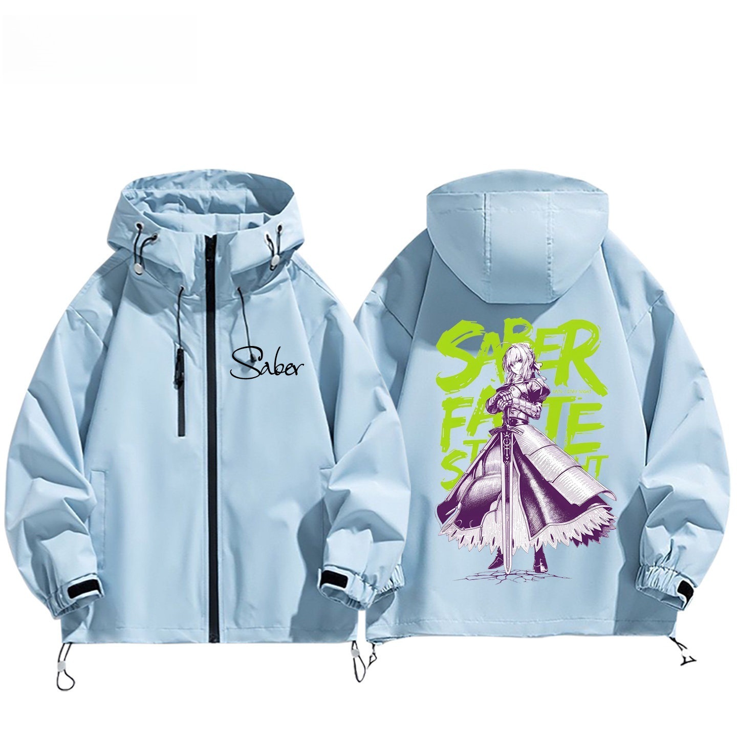 FGO saber阿爾托莉雅吾王周邊 男女同款秋冬衝鋒衣