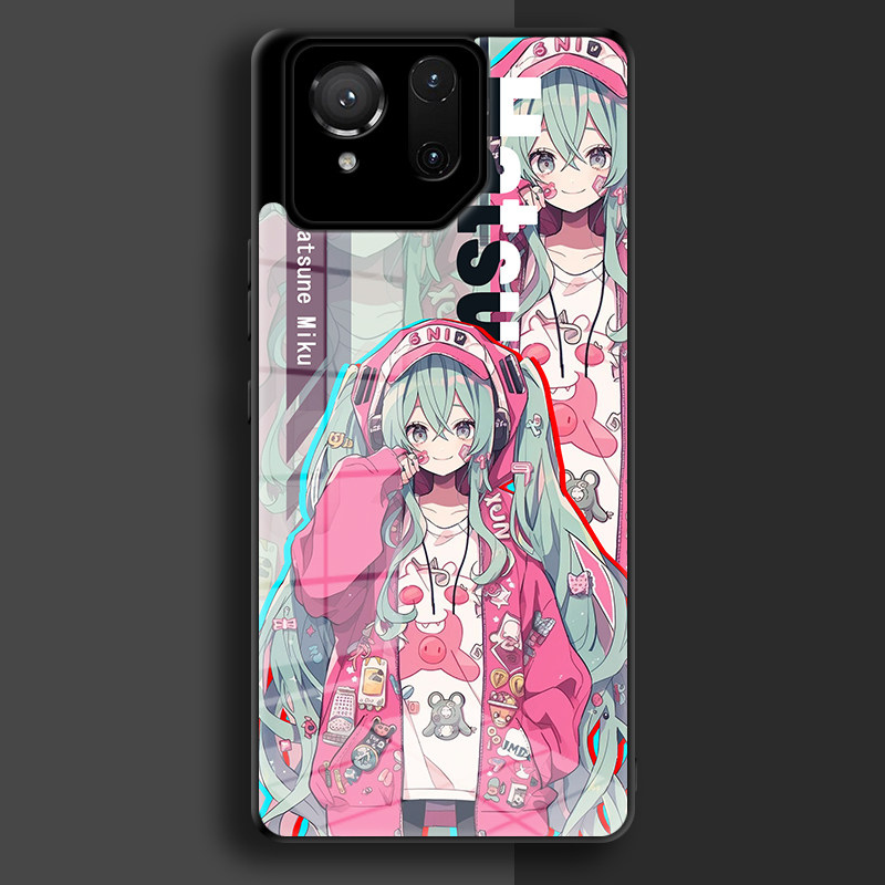 ROG初音未來鋼化玻璃手機殼