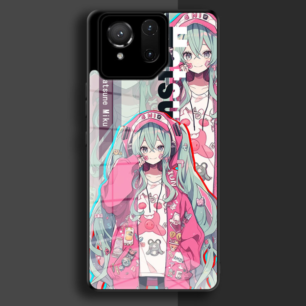 ROG初音未來鋼化玻璃手機殼