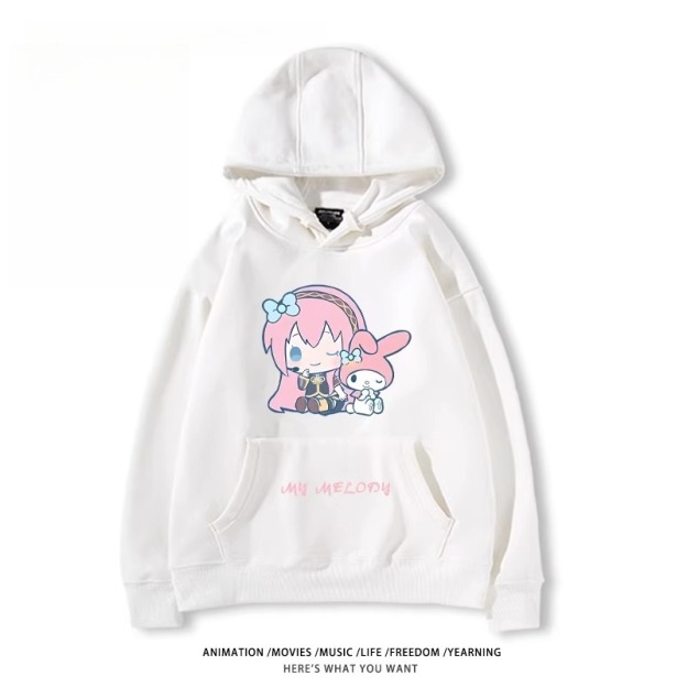 初音未來X三麗鷗新款 親子情侶男女款連帽衛衣
