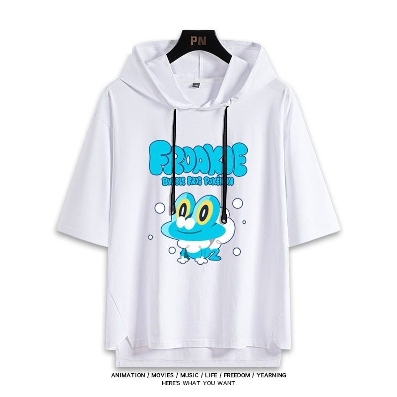 寶可夢新款 親子情侶男女款連帽短袖T恤