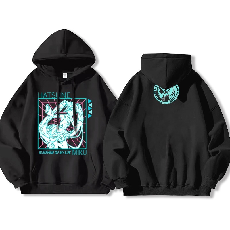 初音未來 聯名衛衣2025秋冬新款 親子情侶裝連帽衛衣
