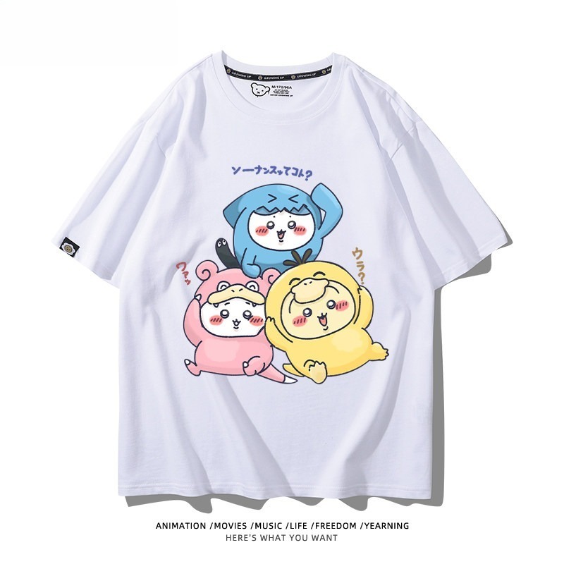 Chiikawa X 寶可夢 2026親子情侶男女同款 印花短袖T恤