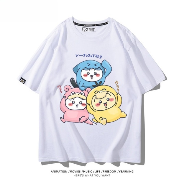 Chiikawa X 寶可夢 2026親子情侶男女同款 印花短袖T恤