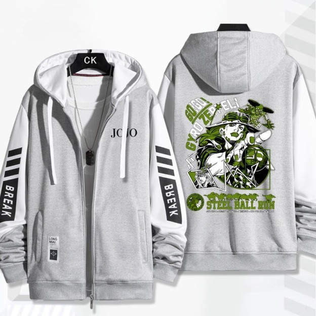 JoJo的奇妙冒險 飆馬野郎 手繪連帽衫 春秋舒適外套