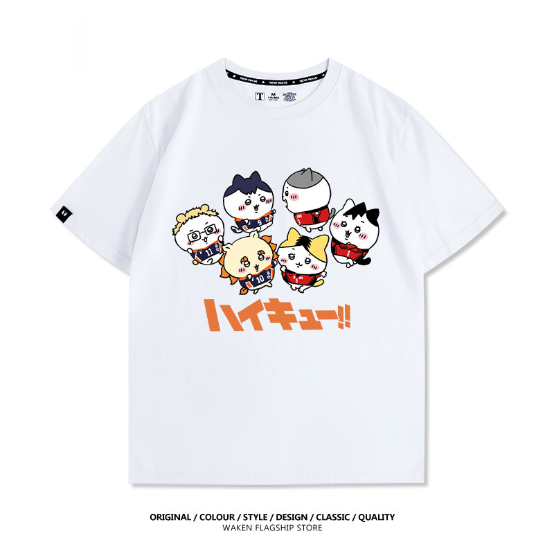 排球少年Xchiikawa 印花短袖T恤-CASEZONE