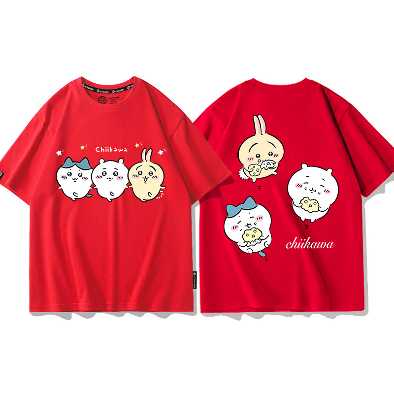 Chiikawa 2024親子情侶男女同款 T恤-CASEZONE