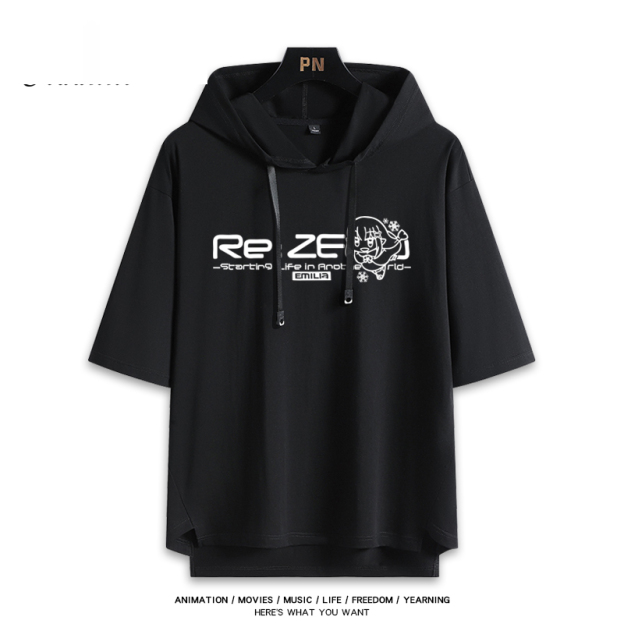 Re:Zero Emilia 連帽短袖T恤-ZUIHANG SHOP