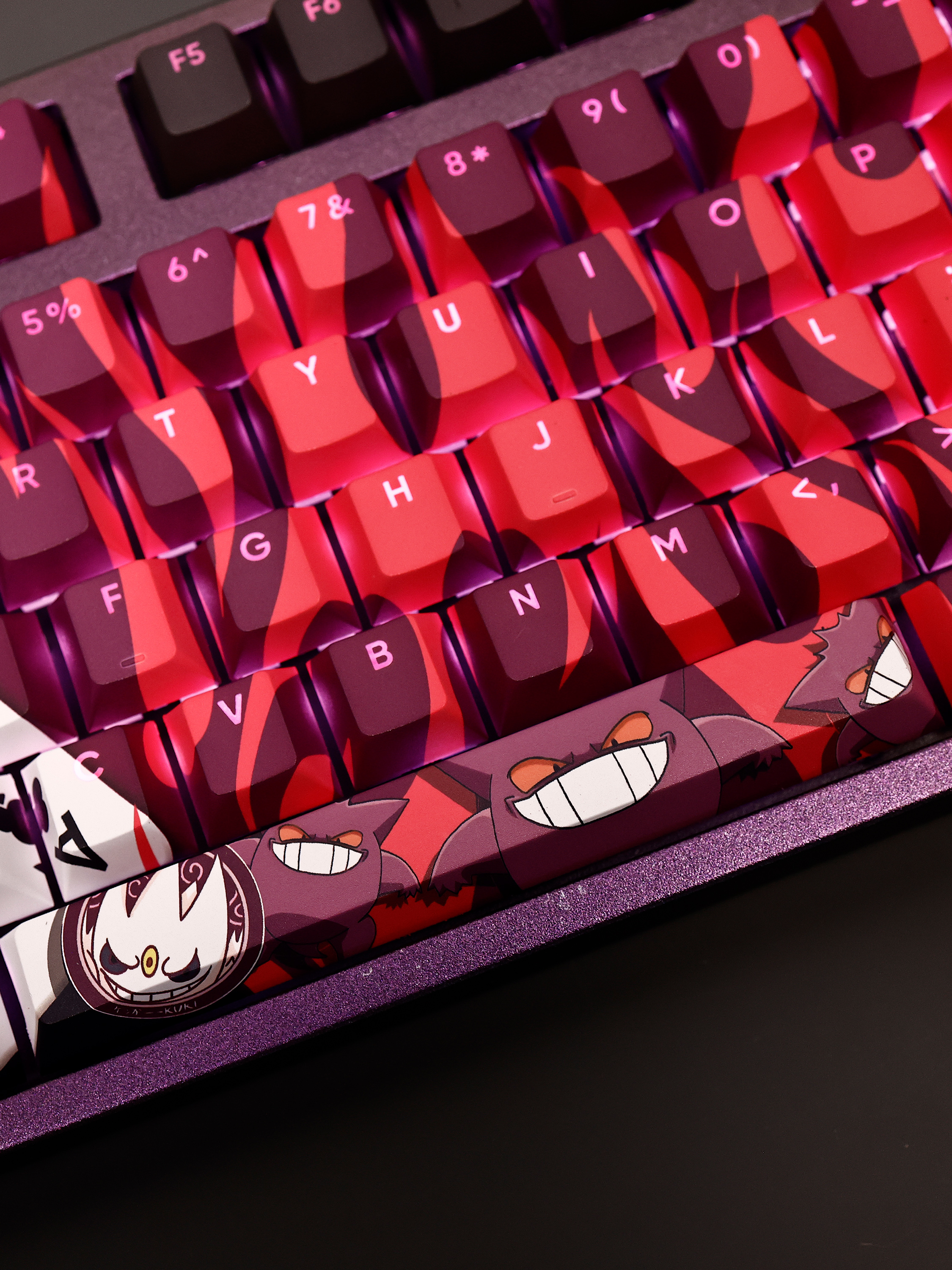 精靈寶可夢耿鬼透光RGB108鍵標準配列衛星軸鍵帽-CASEZONE