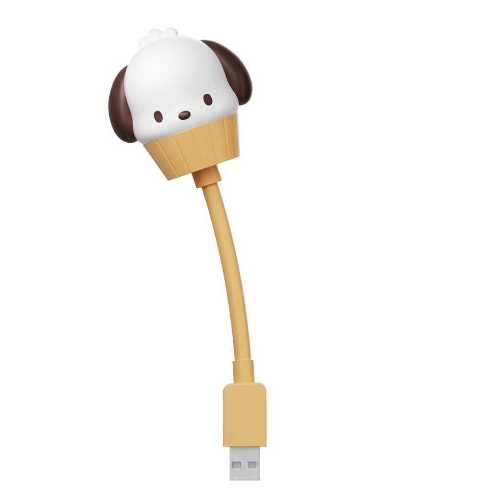 三麗鷗正版可愛卡通小夜燈 | USB聲控甜品蛋糕杯 | 可調節萌寵臥室裝飾