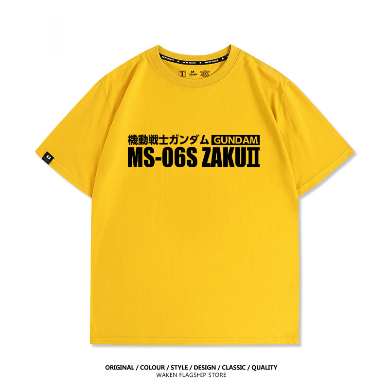機動戰士鋼彈潮牌 印花短袖T恤-CASEZONE