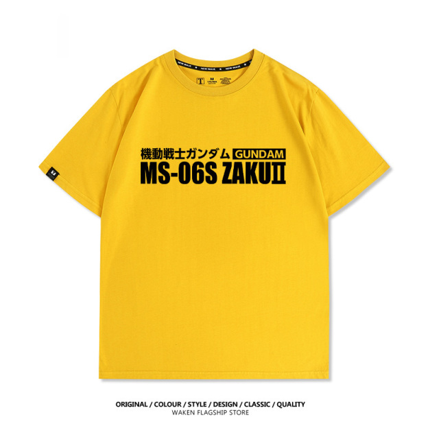 機動戰士鋼彈潮牌 印花短袖T恤-CASEZONE