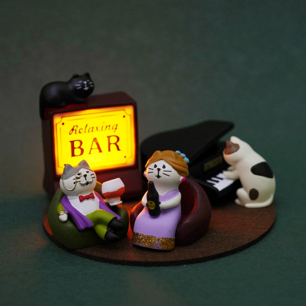 日式酒吧貓咪LED小夜燈｜辦公室/咖啡店氛圍燈｜創意擺件禮物-CASEZONE