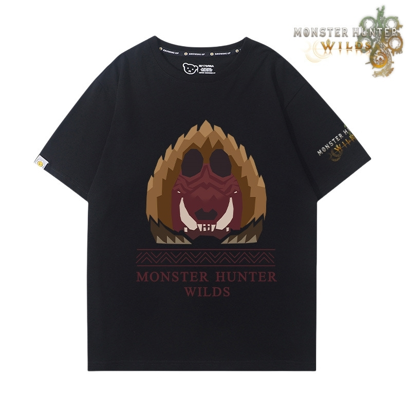 魔物獵人荒野印花短袖T恤