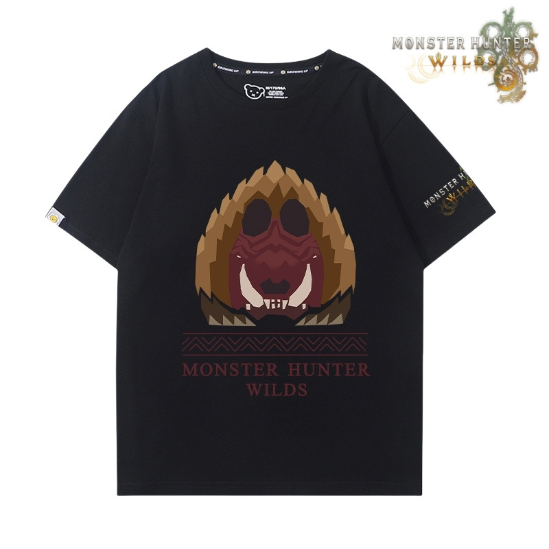 魔物獵人荒野印花短袖T恤