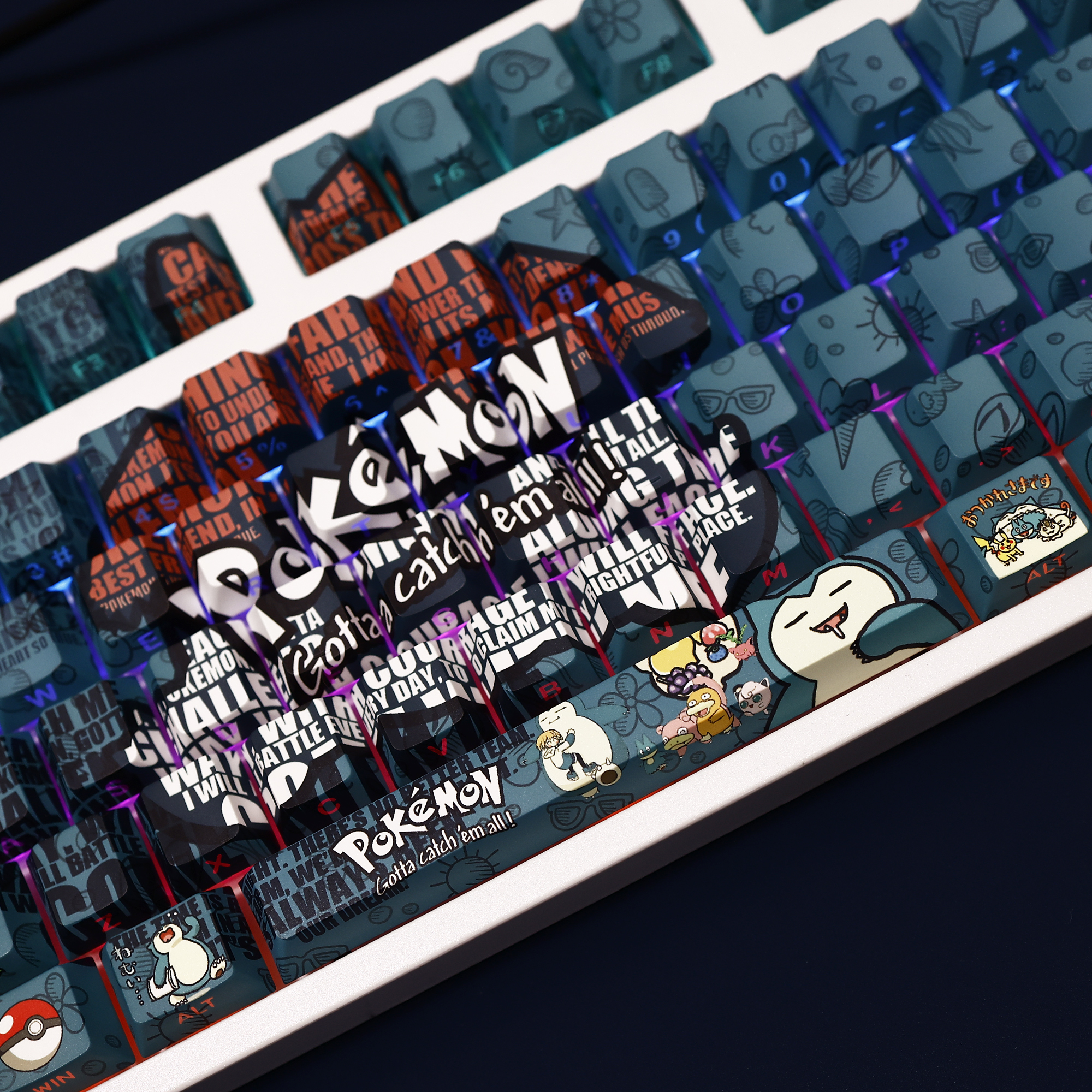 寶可夢卡比獸 108鍵 標準配列 衛星軸鍵帽-CASEZONE