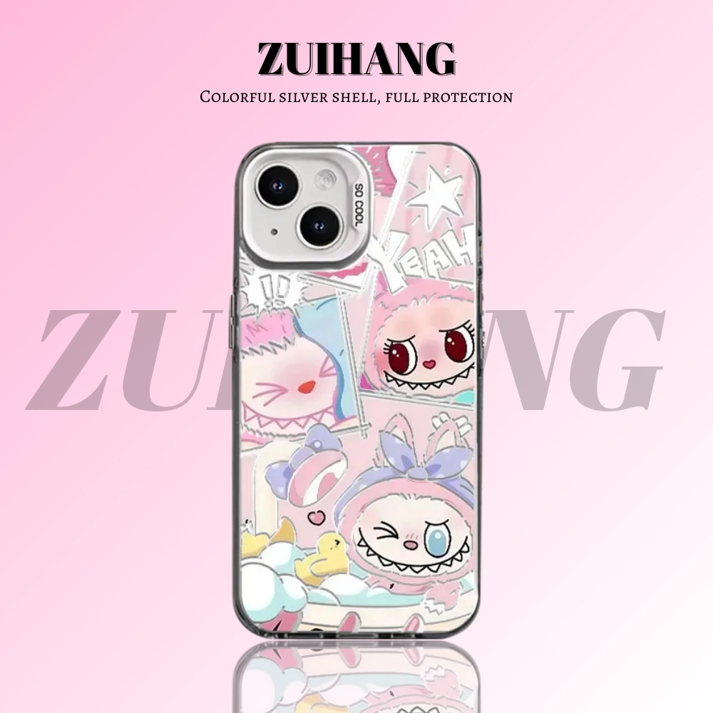labubu 彩銀防摔手機殼-CASEZONE