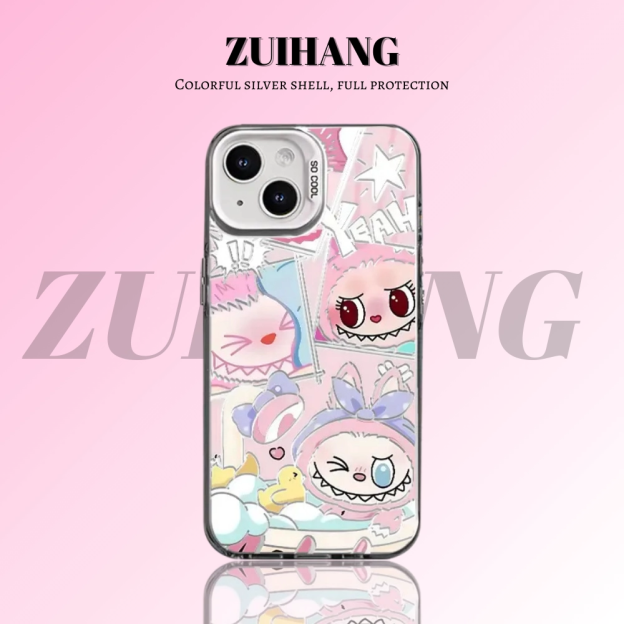 labubu 彩銀防摔手機殼-CASEZONE