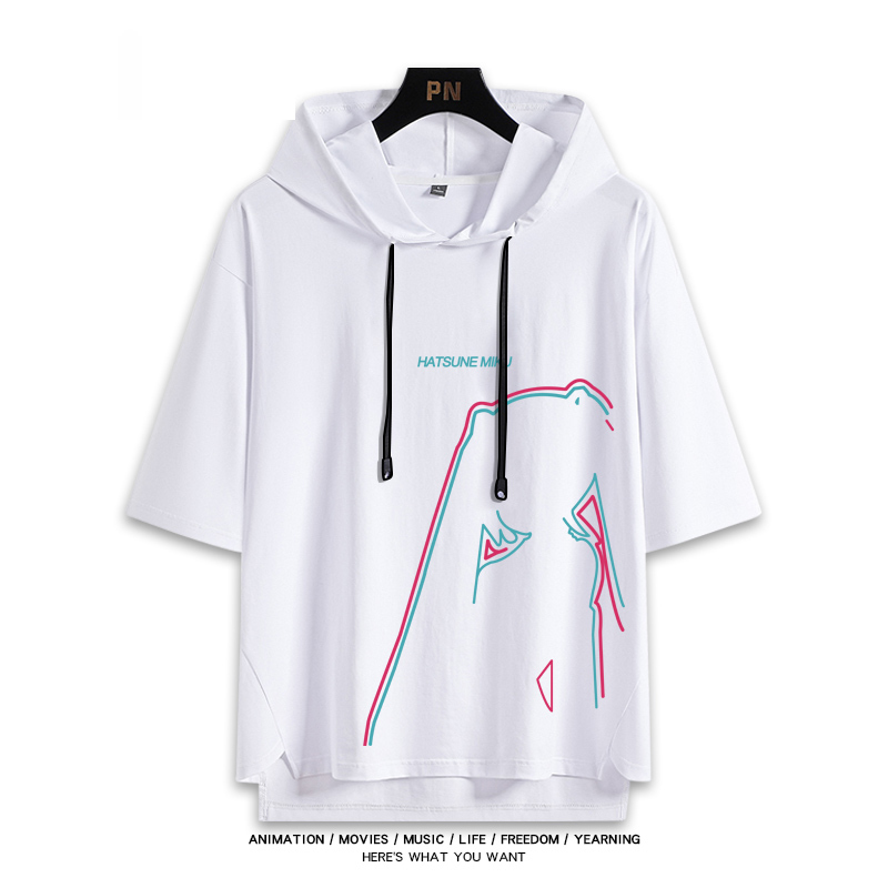 初音未來 連帽短袖T恤-CASEZONE