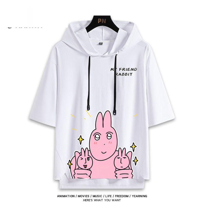 粉紅兔子My Friend Rabbit 連帽短袖T恤
