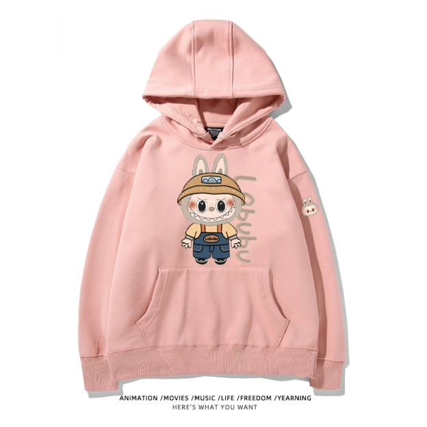 labubu新款 寬鬆百搭 秋冬款 寬鬆連帽衛衣-CASEZONE