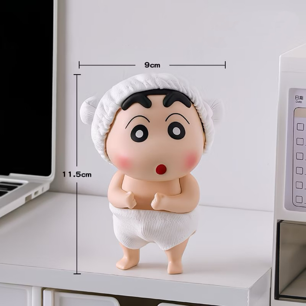 蠟筆小新 洗澡搭檔小新小葵 擺件