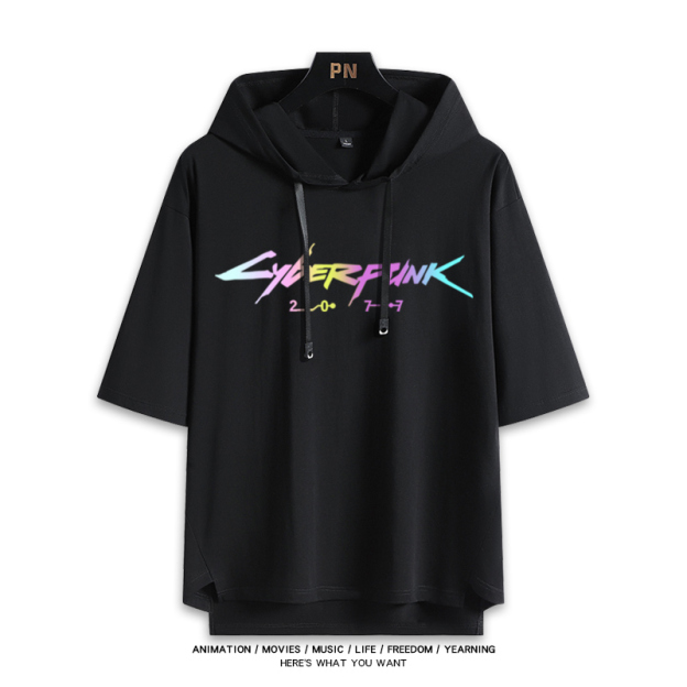 賽博朋克邊緣行者 連帽短袖T恤