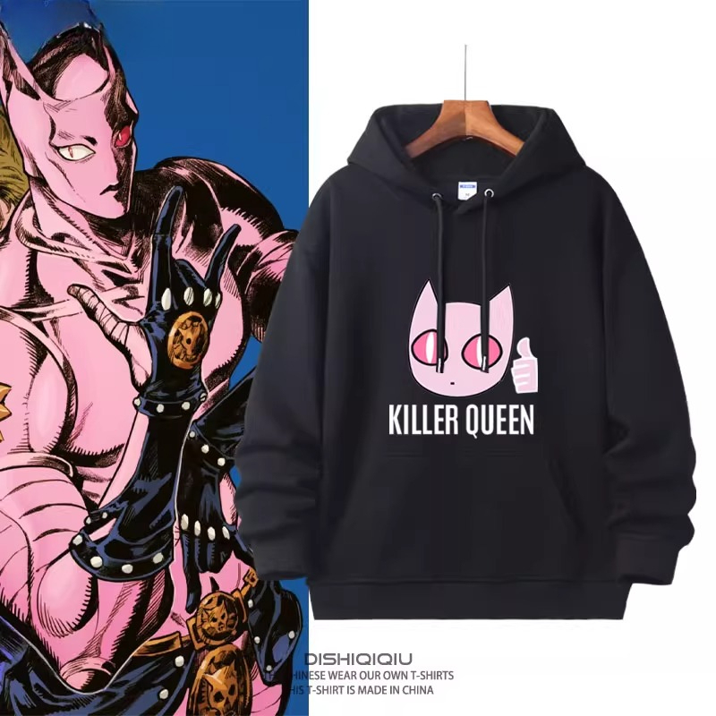 JOJO的奇妙冒險殺手皇后吉良吉影 2025秋冬新款親子情侶裝連帽衛衣