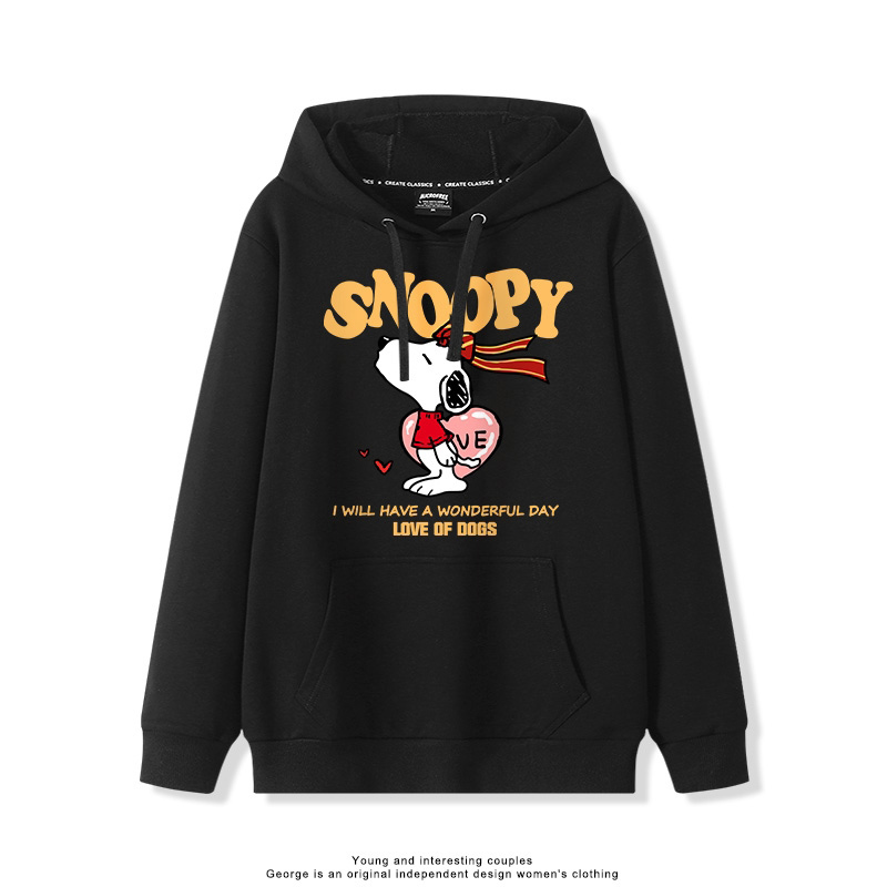 史努比 聯名衛衣2025秋冬新款親子情侶裝連帽衛衣