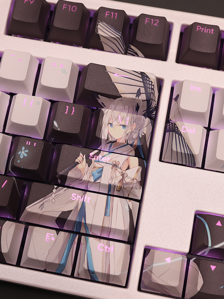 碧藍航線江風透光RGB108鍵標準配列衛星軸鍵帽-CASEZONE