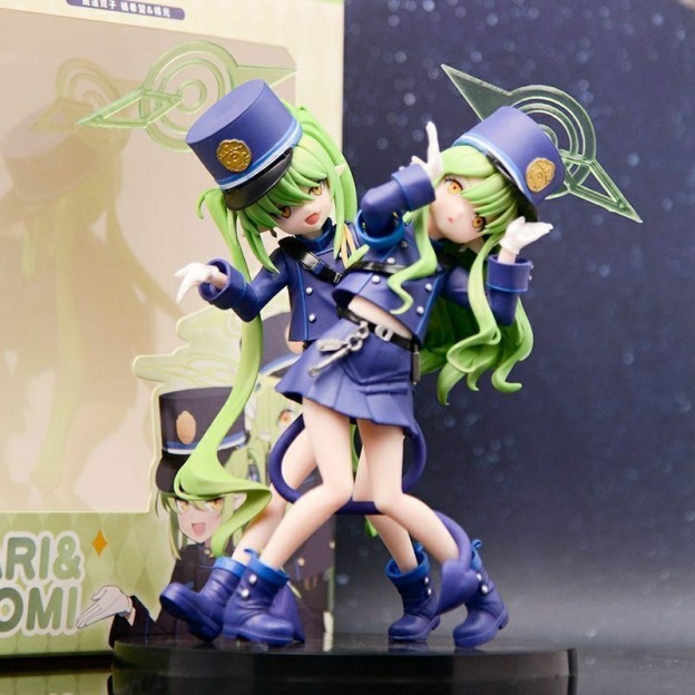 學院雙子 橘希望&橘光之探頭美少女雕像