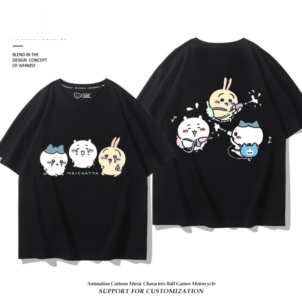 Chiikawa 2025親子情侶男女同款 印花短袖T恤-CASEZONE