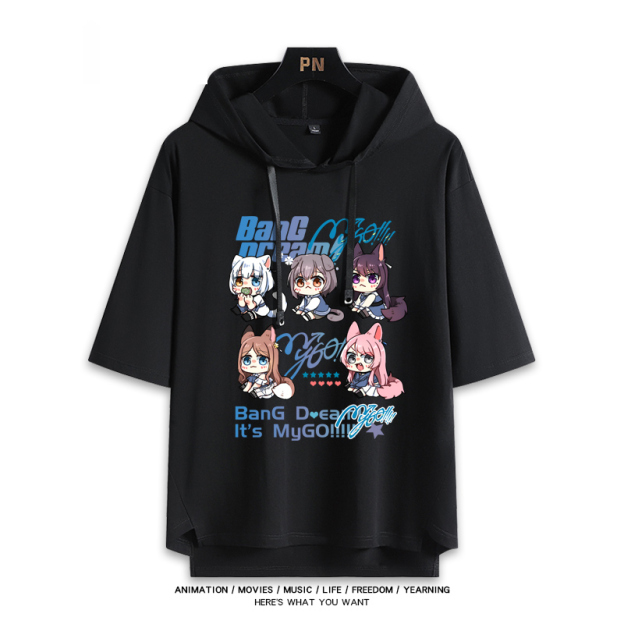 BanG Dream! It's MyGO新款 親子情侶男女款連帽短袖T恤-ZUIHANG SHOP