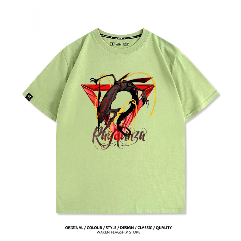 精靈寶可夢裂空座 印花短袖T恤-CASEZONE