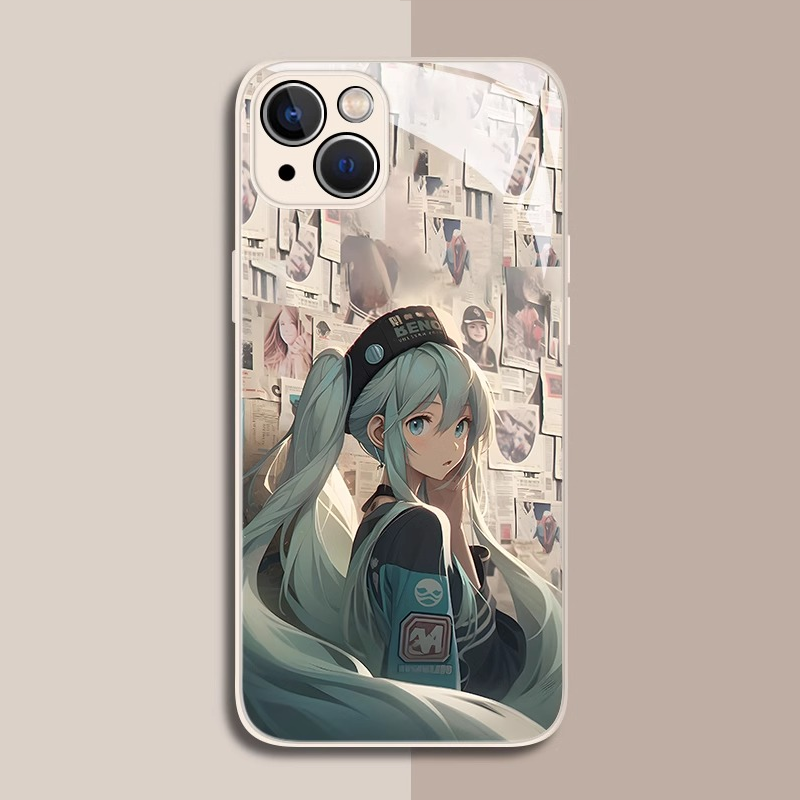 初音未來新款高清全包防摔玻璃殼-CASEZONE
