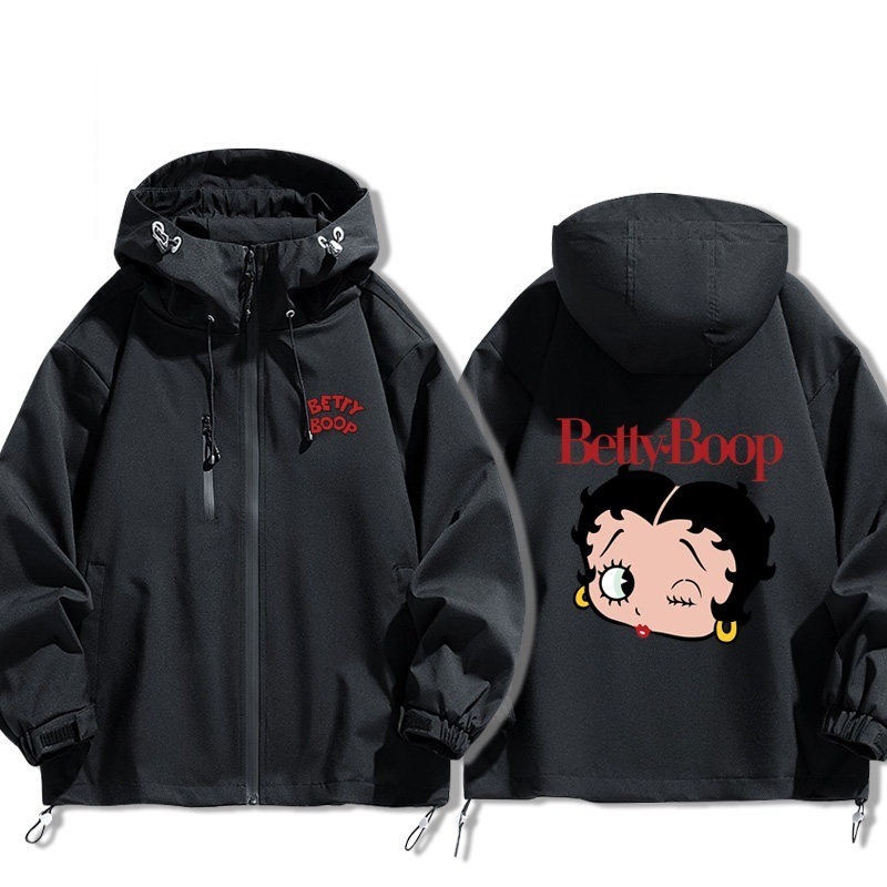 Betty Boop貝蒂娃娃周邊 男女同款秋冬衝鋒衣