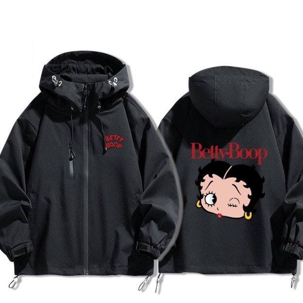 Betty Boop貝蒂娃娃周邊 男女同款秋冬衝鋒衣