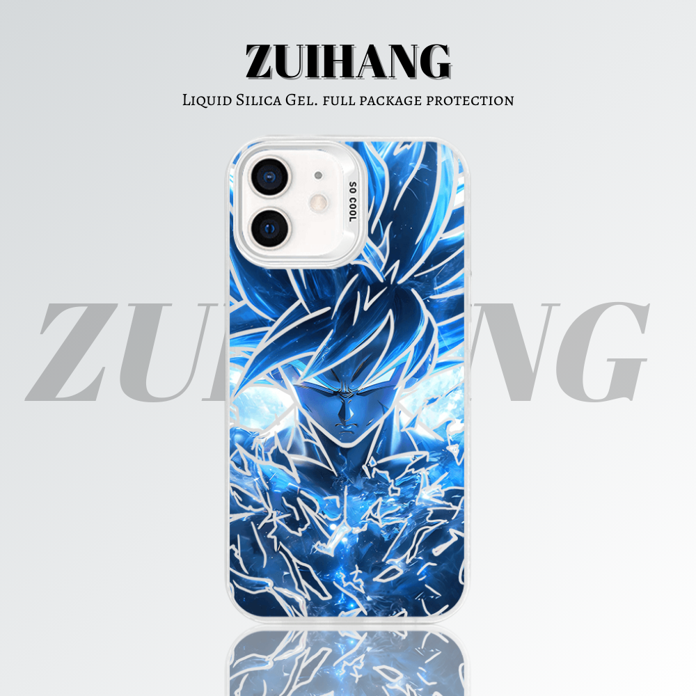 七龍珠彩銀線條漸變防摔手機殼-CASEZONE