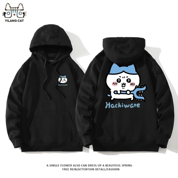 Chiikawa聯名衛衣2025秋冬新款親子情侶裝連帽衛衣