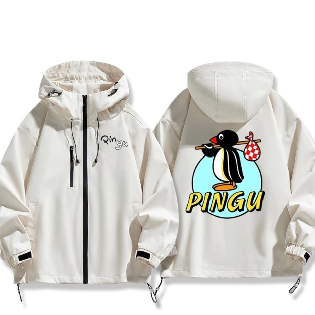 Pingu企鵝家族周邊 男女同款秋冬衝鋒衣