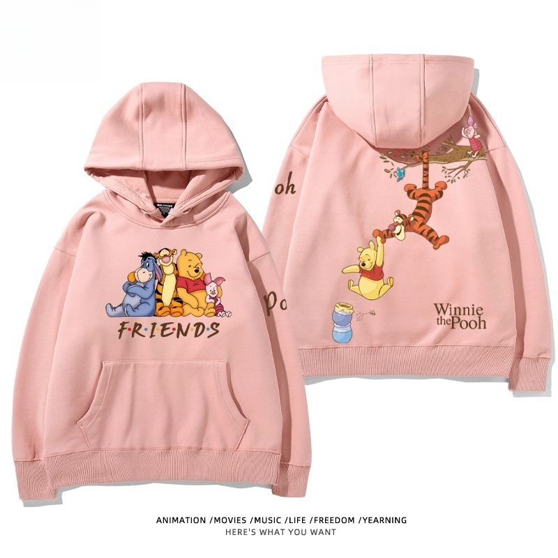 小熊維尼 聯名衛衣2025秋冬新款親子情侶裝連帽衛衣